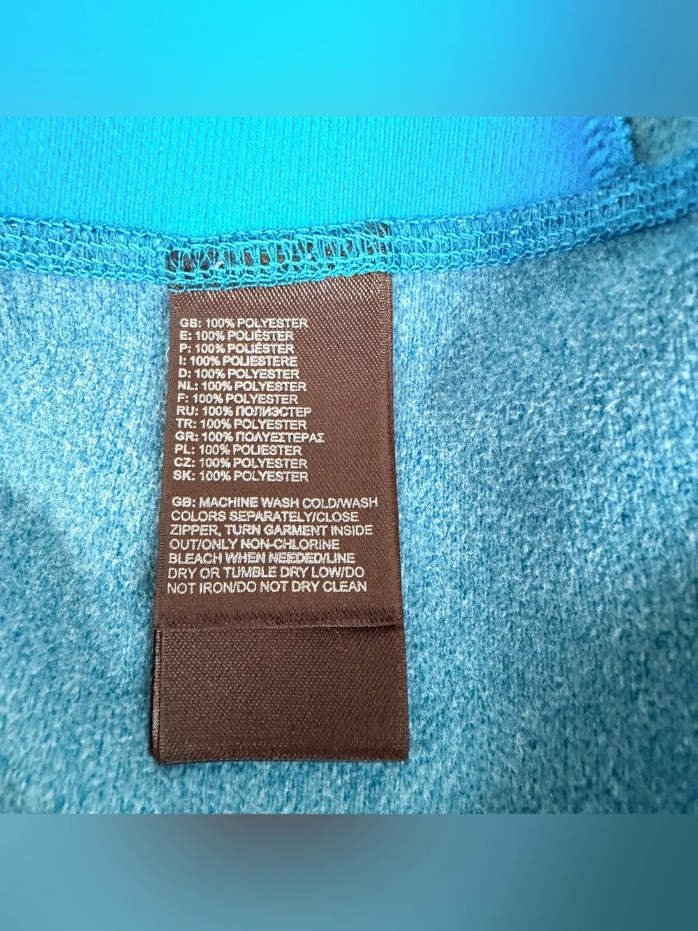 The North Face blue zip up jacket sz M for men
